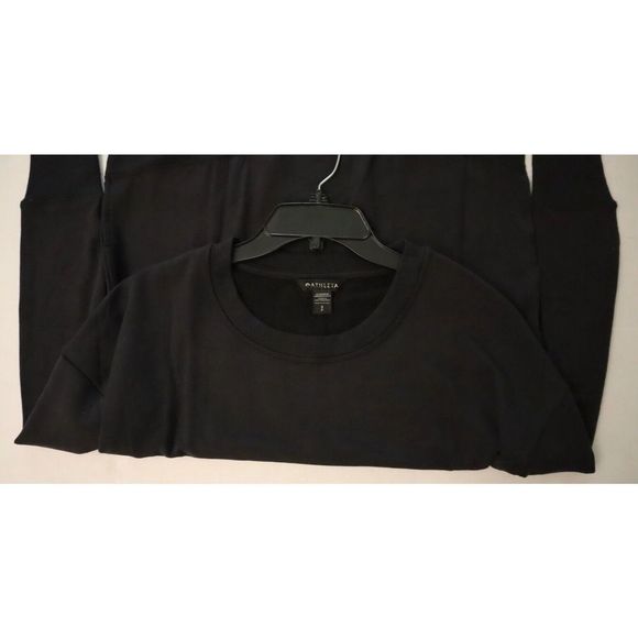 Athleta 870422 Women's Sz Small Black Triumph Crew Neck L/S Sweatshirt $79 - Picture 7 of 12